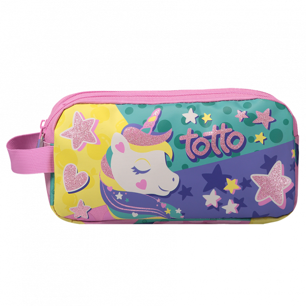 Kit Unicornio Peluche + Estuche Doble TOTTO | Regalo Infantil | Disponible en 2 colores