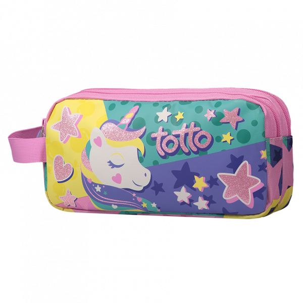 Kit Unicornio Peluche + Estuche Doble TOTTO | Regalo Infantil | Disponible en 2 colores
