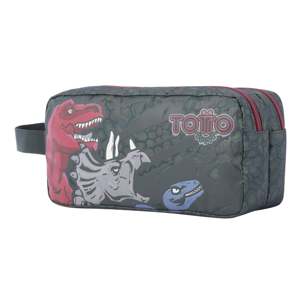 Kit Dinosaurio Aventurero | Peluche Gigante + Estuche Doble TOTTO | Peluche disponible en 3 modelos