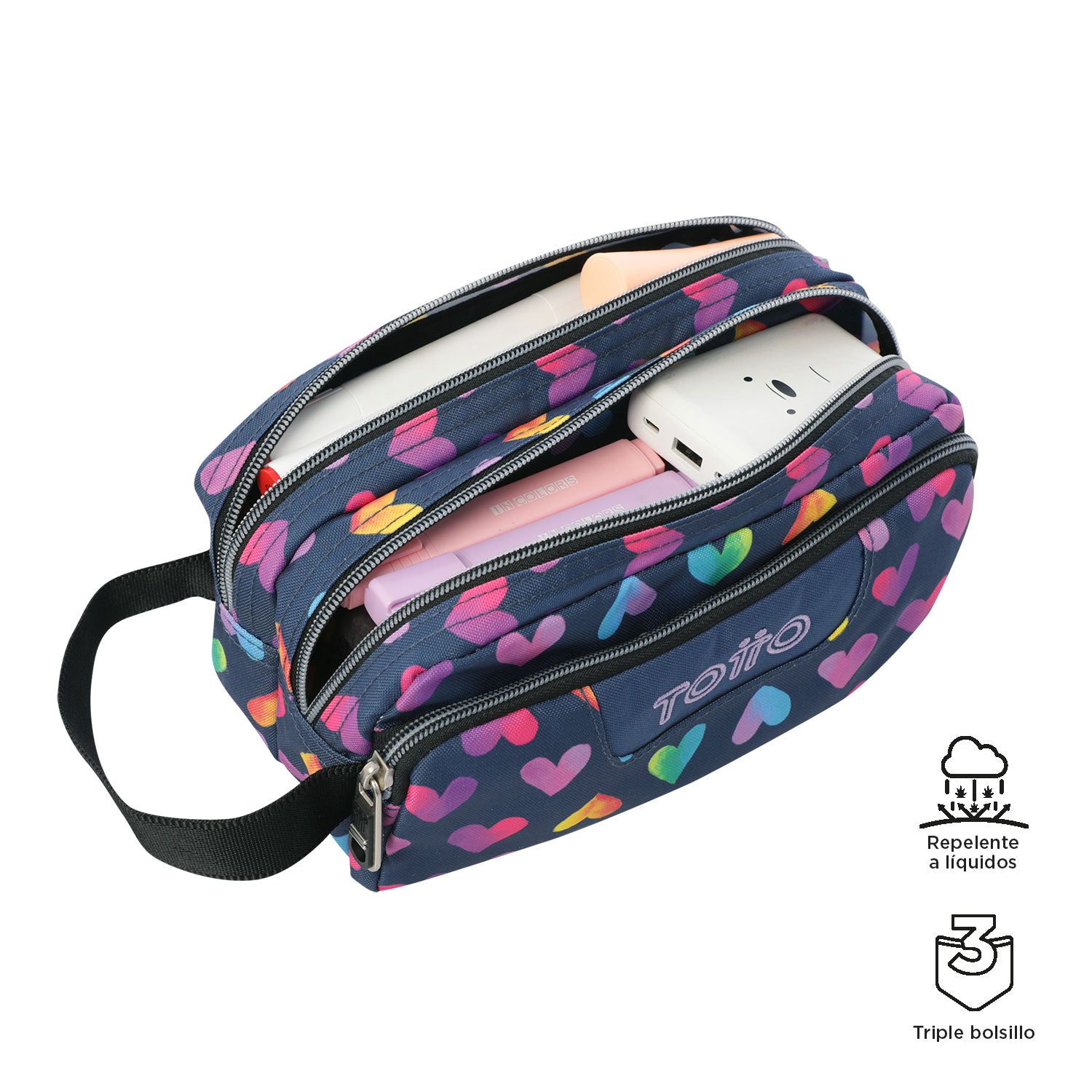 Set Escolar TOTTO - Trolley Renglones + Lonchera Pizarra + Estuche Agapec 3YJ