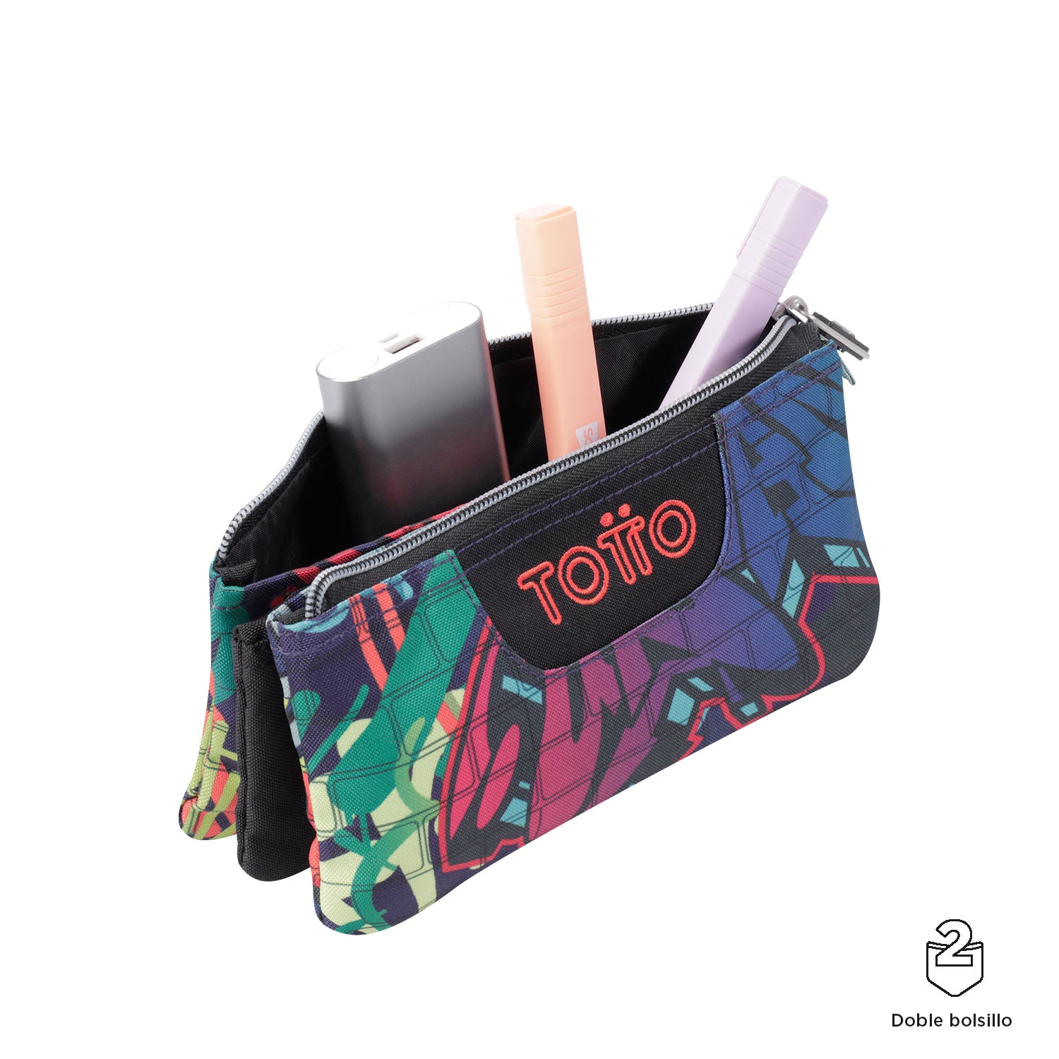 Kit Material Escolar Completo | 40Eur | Estojo TOTTO - Vários Padrões Disponíveis | Giotto, Paper Mate e Navigator
