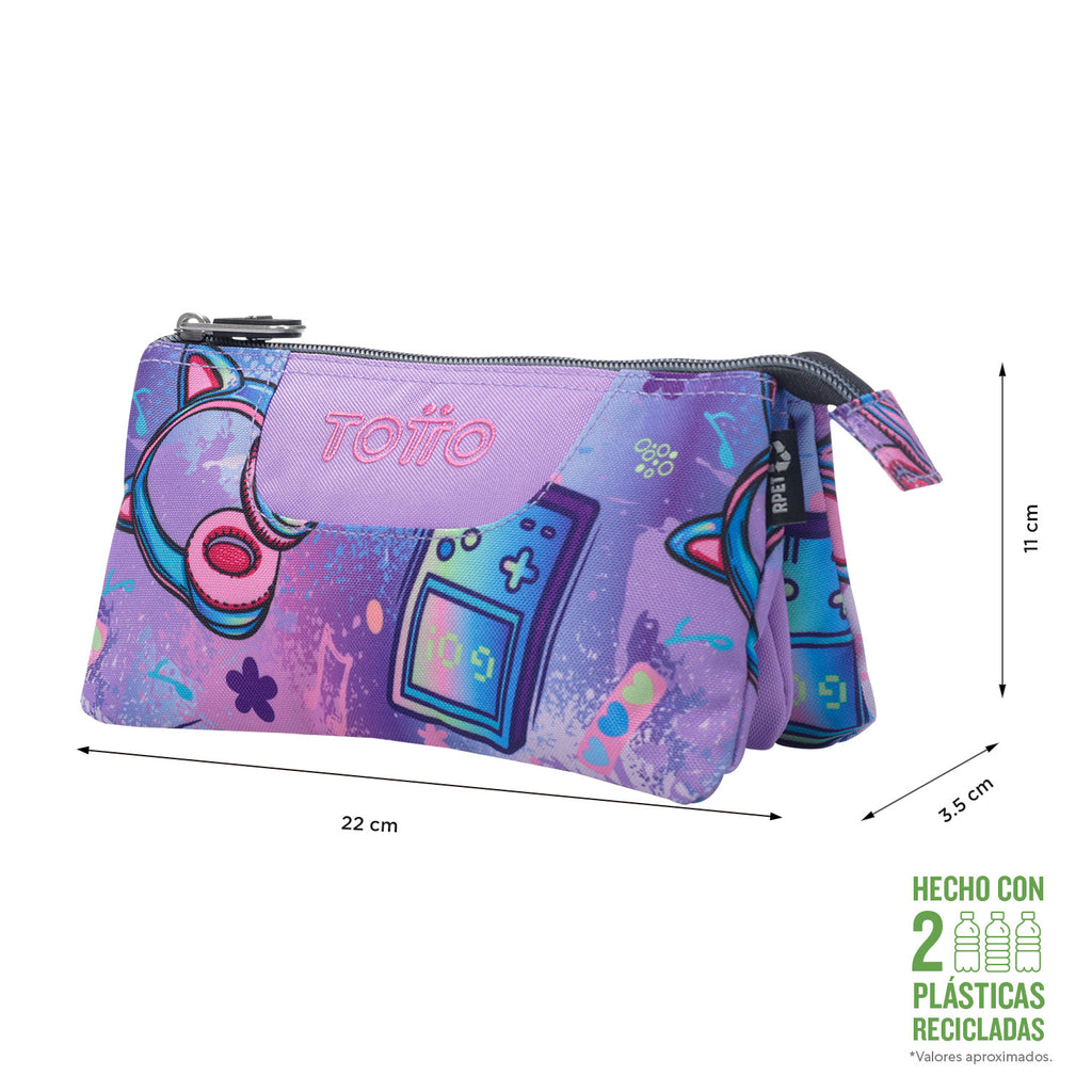 Kit Material Escolar Completo | 40Eur | Estojo TOTTO - Vários Padrões Disponíveis | Giotto, Paper Mate e Navigator