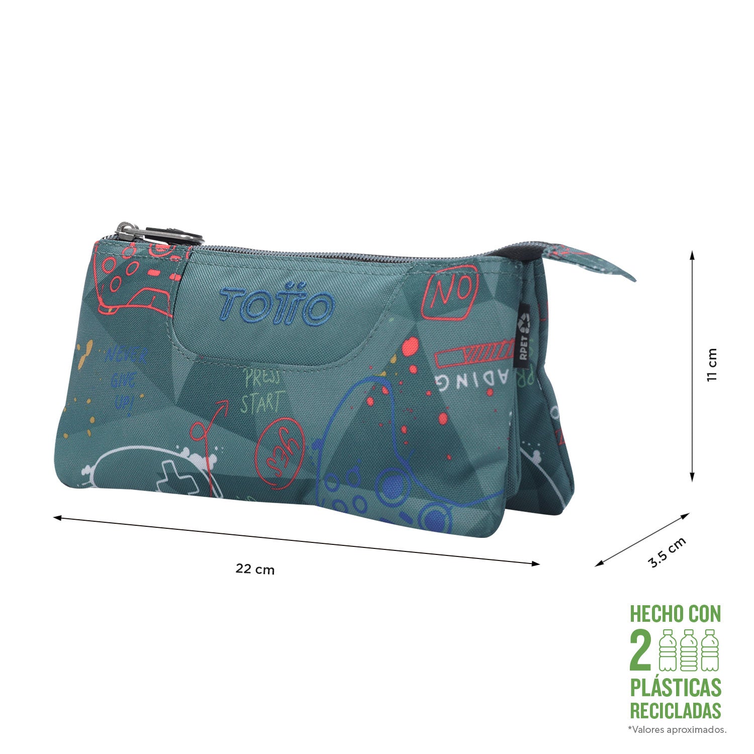 Kit Material Escolar Completo | 35Eur | Estojo TOTTO - Vários Padrões Disponíveis