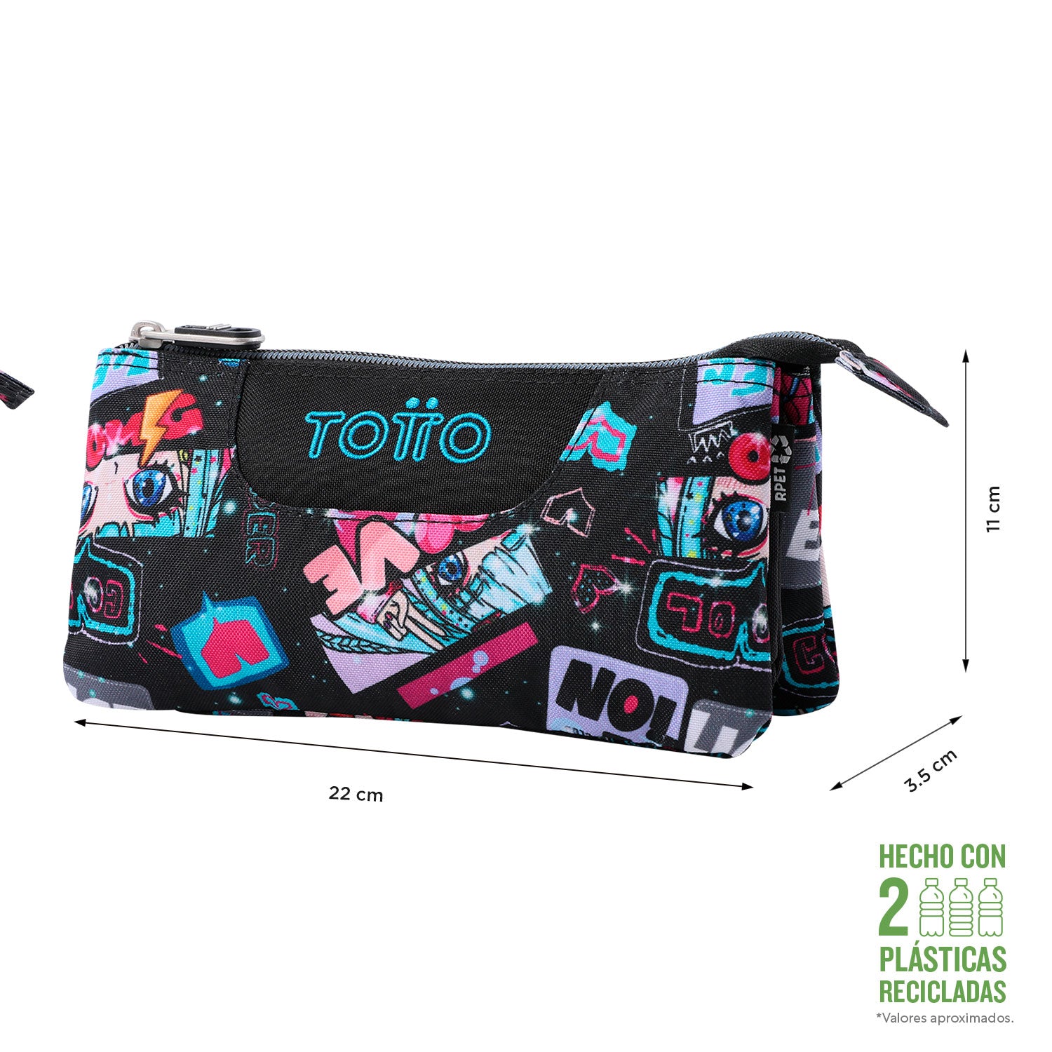 Estojo Triplo Tablero 6CZ | TOTTO