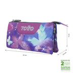 Set Escolar TOTTO - Mochila Rayol + Lonchera Borrador + Estuche Tablero 5Q6