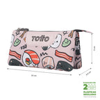 Conjunto Escolar TOTTO Renglones + Estojo Triplo Tablero | Vários Padrões | Rapariga