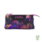 Conjunto Escolar TOTTO Acuareles + Estojo Triplo Tablero 5Q5 | Adaptável a carrinho de rodas