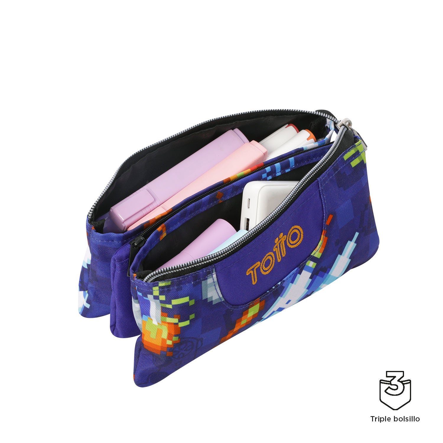 Set Escolar TOTTO - Mochila Rayol + Lonchera Borrador + Estuche Tablero 8FK