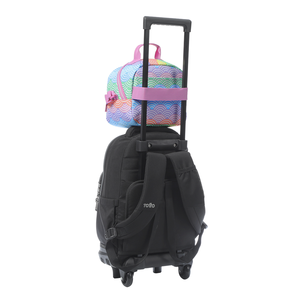 Conjunto Escolar TOTTO - Trolley Renglones 5DX + Lonchera Borrador 5DX + Estuche Sobre M1S