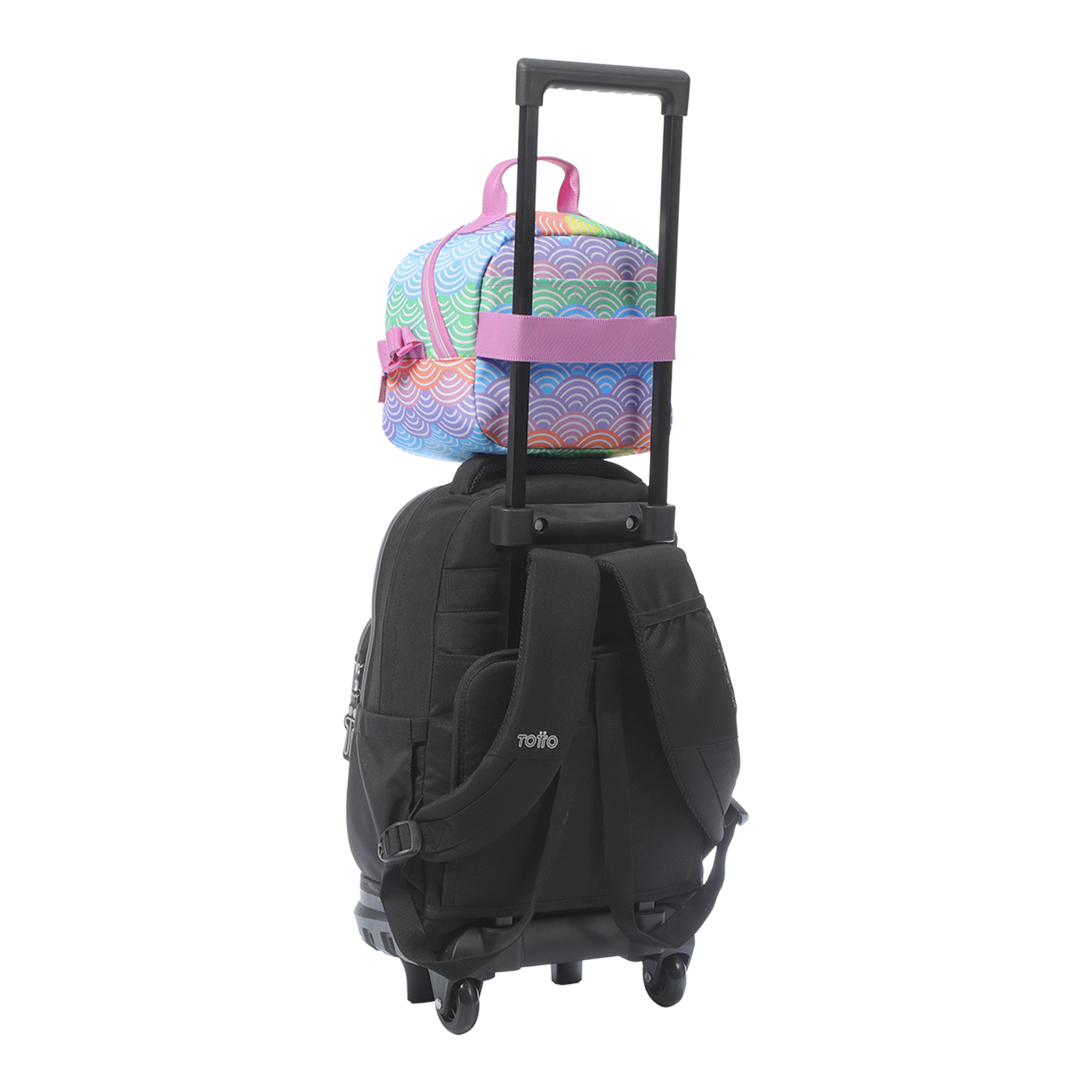 Conjunto Escolar TOTTO - Trolley Renglones 5DX + Lonchera Borrador 5DX + Estuche Sobre M1S