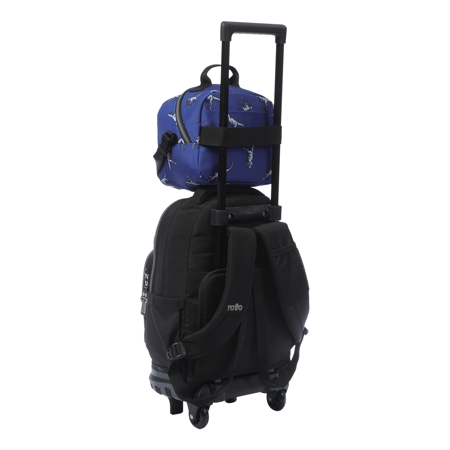Conjunto Escolar TOTTO - Trolley Renglones + Lonchera Borrador + Estuche Tablero 9JB