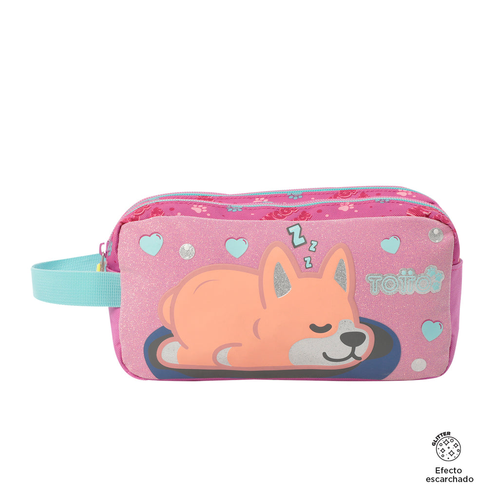 Set Mochila M 6 a 7 años+Bolsa de almuerzo+Estuche DOGGY LOVE 1K6
