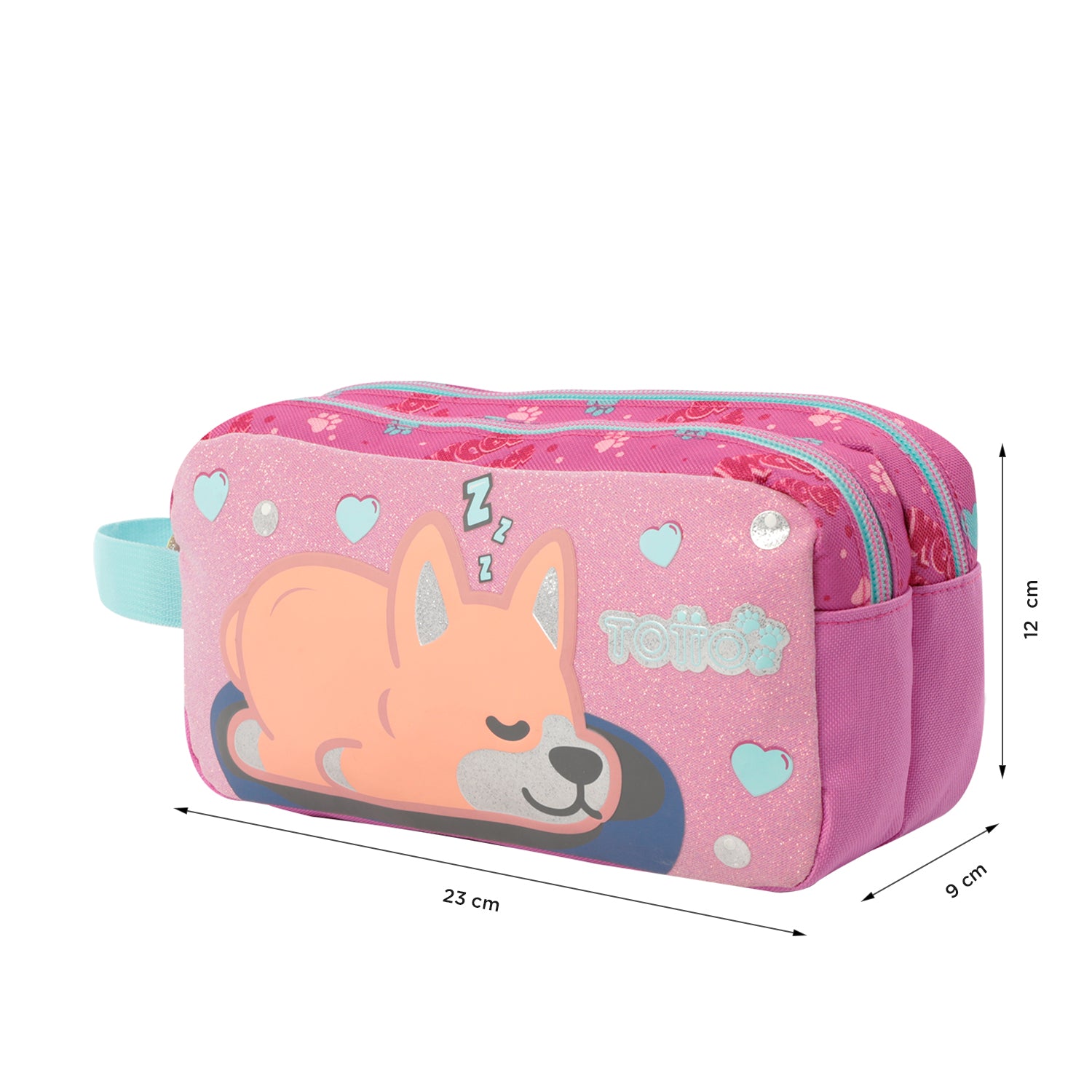 Set Mochila M 6 a 7 años+Bolsa de almuerzo+Estuche DOGGY LOVE 1K6