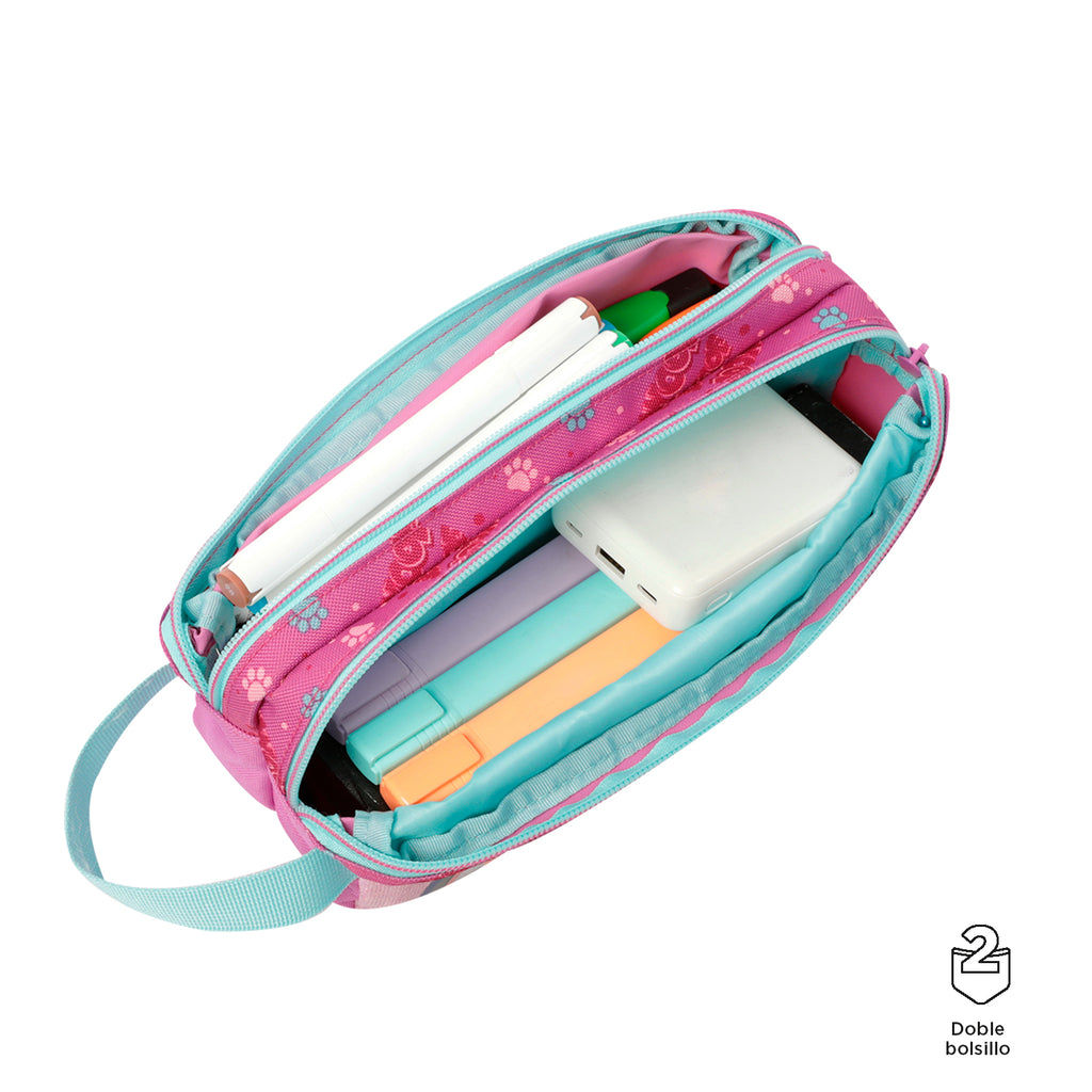 Set Mochila M 6 a 7 años+Bolsa de almuerzo+Estuche DOGGY LOVE 1K6
