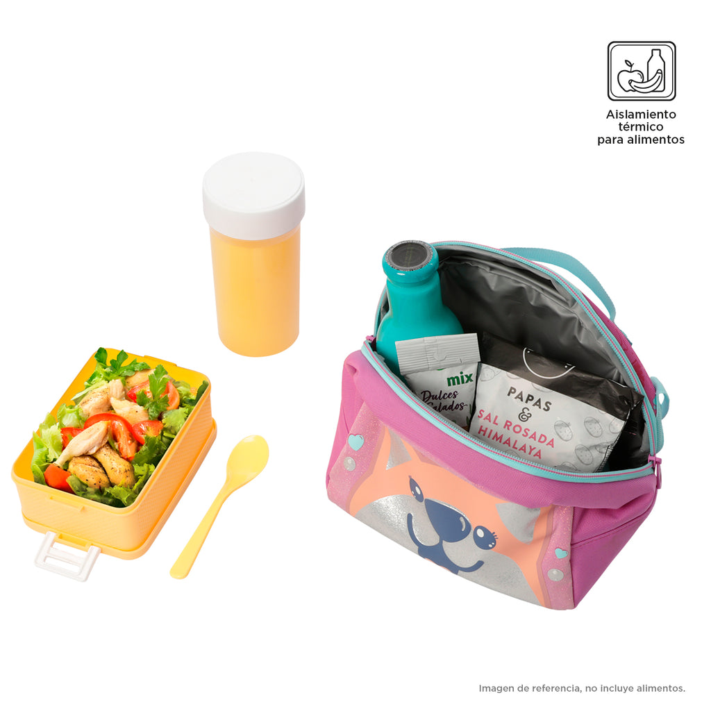 Set Mochila M 6 a 7 años+Bolsa de almuerzo+Estuche DOGGY LOVE 1K6