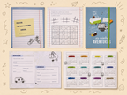Kit Creativo Hábitos de Lectura – "Mis Aventuras" + Estuche TOTTO | Cuaderno A5 | Bloc A5 | Lápices de Colores Giotto | Accesorios de Escritura.
