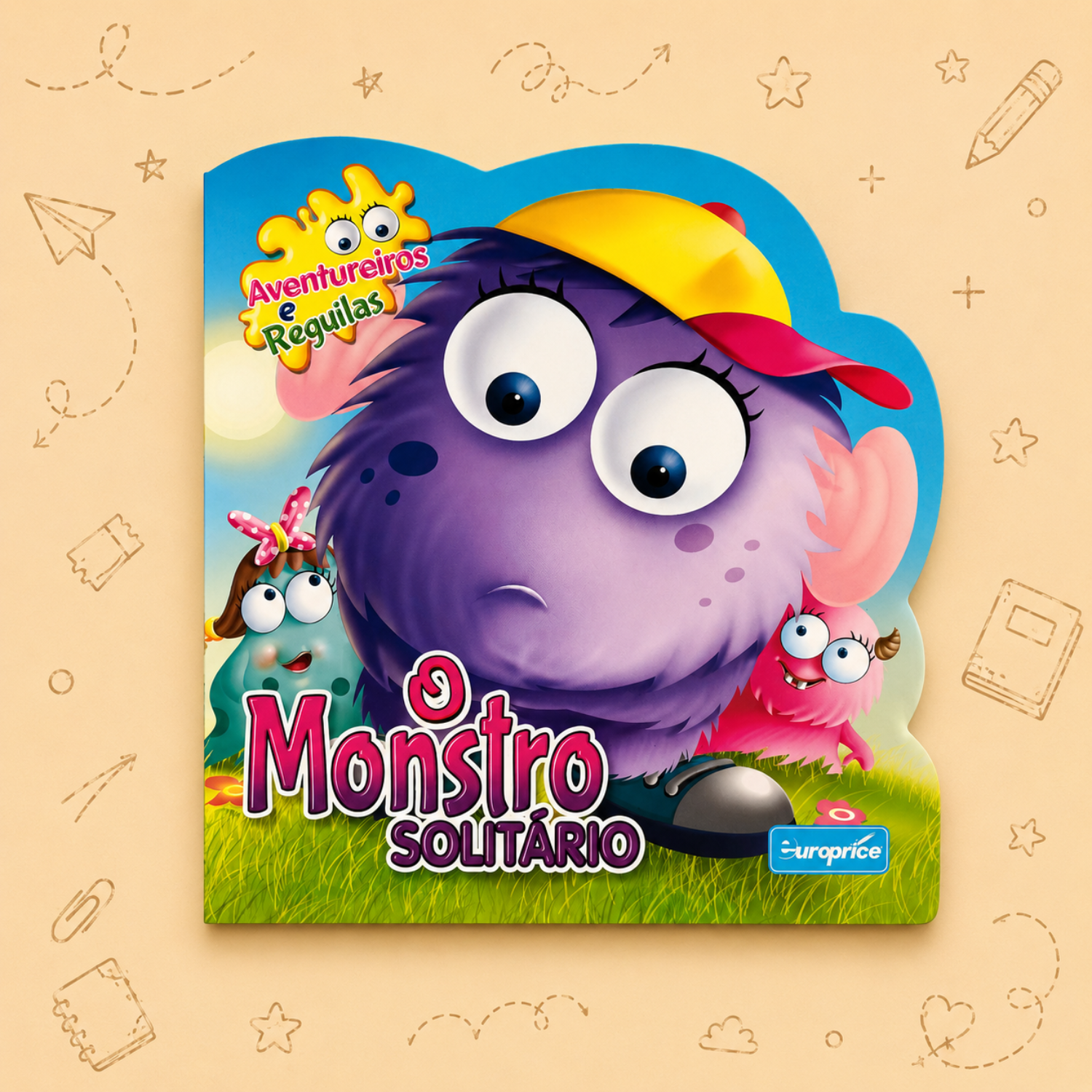 Kit Criativo Hábitos de Leitura - Conto "Aventureiros e Reguilas - O Monstro Solitário" | Guia prático para o adulto acompanhar | Estojo TOTTO | Acessórios para desenho e escrita