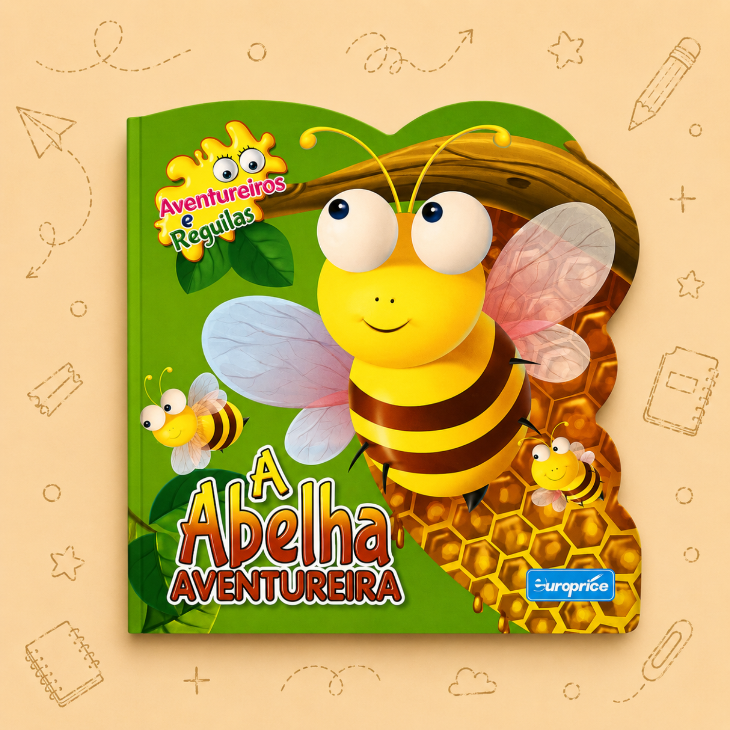 Kit Criativo Hábitos de Leitura - Conto "Aventureiros e Reguilas - A Abelha Aventureira" | Guia prático para o adulto acompanhar | Estojo TOTTO | Acessórios para desenho e escrita