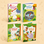 Kit Creativo Hábitos de Lectura - "Jugar con los Cuentos - Ejercicios | Laberintos | Punto a Punto | Puzles" - Con guía práctica para que el adulto acompañe + Estuche TOTTO, Cuaderno A5, Bloc A5, Lápices de Colores Giotto y Material de Escritura.