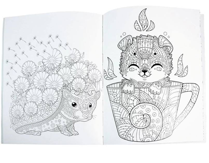 Kit Creativo "Calm and Peace – Colouring Animals" + Estuche TOTTO | Bloc de Dibujo | Lápices de Colores FABER-CASTELL | Accesorios de dibujo