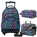 Set Escolar TOTTO - Trolley Renglones + Lonchera Pizarra + Estuche Agapec 3YJ