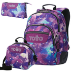 Set Escolar TOTTO - Mochila Rayol + Lonchera Borrador + Estuche Tablero 5Q6