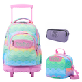 Conjunto Escolar TOTTO - Trolley Renglones 5DX + Lonchera Borrador 5DX + Estuche Sobre M1S