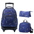 Conjunto Escolar TOTTO - Trolley Renglones + Lonchera Borrador + Estuche Tablero 9JB