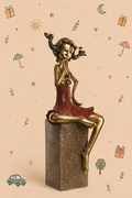 Escultura decorativa "Pippi Calzaslargas" – Símbolo de fuerza, libertad e imaginación | Disponible en 3 colores