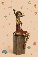 Escultura decorativa "Pippi Calzaslargas" – Símbolo de fuerza, libertad e imaginación | Disponible en 3 colores