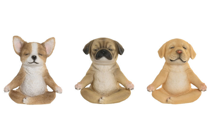 Conjunto Decorativo - Perro Zen en Meditación | con Vela Relajante
