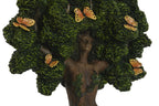 Kit Decorativo "Árbol Madre Naturaleza" – Escultura de Resina y Vela Marfil