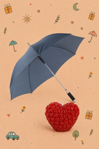 Kit Protección y Luz | Paraguas Premium y Vela Corazón | Paraguas Disponible en 3 Colores