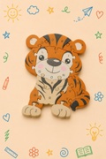 Kit Creativo Puzle Tigre | Guía práctica para el adulto acompañante | Material de dibujo y escritura