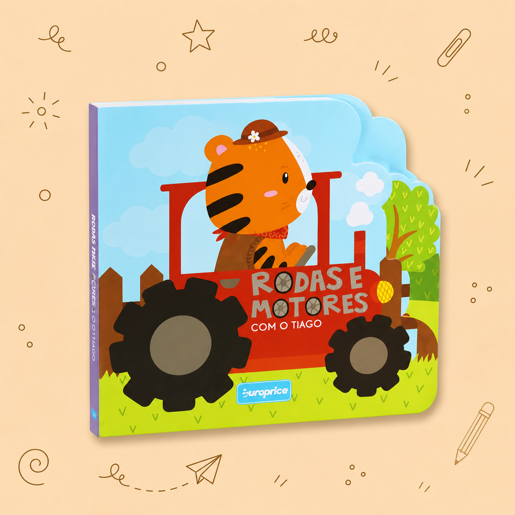 Kit Creativo Hábitos de Lectura - Cuentos "Ruedas y Motores con..." - Con guía práctica para el adulto acompañante + Estuche TOTTO, Cuaderno A5, Bloc A5, Lápices de Colores Giotto y Material de Escritura.