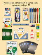 Complete School Supplies Kit | 60Eur | A5 OXFORD Notebooks + TOTTO Pencil Case and School Supplies