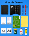 TOTTO Trappyes Black A4 File Kit + Refills + Dividers + Paper Mate InkJoy Ballpoint Pens