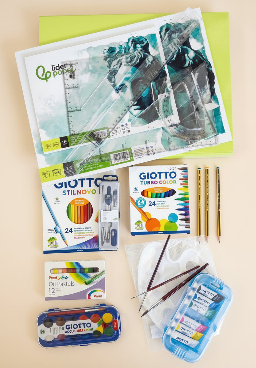 Kit de Desenho 2.º Ciclo | 40 Eur | Material Escolar para Educação Visual
