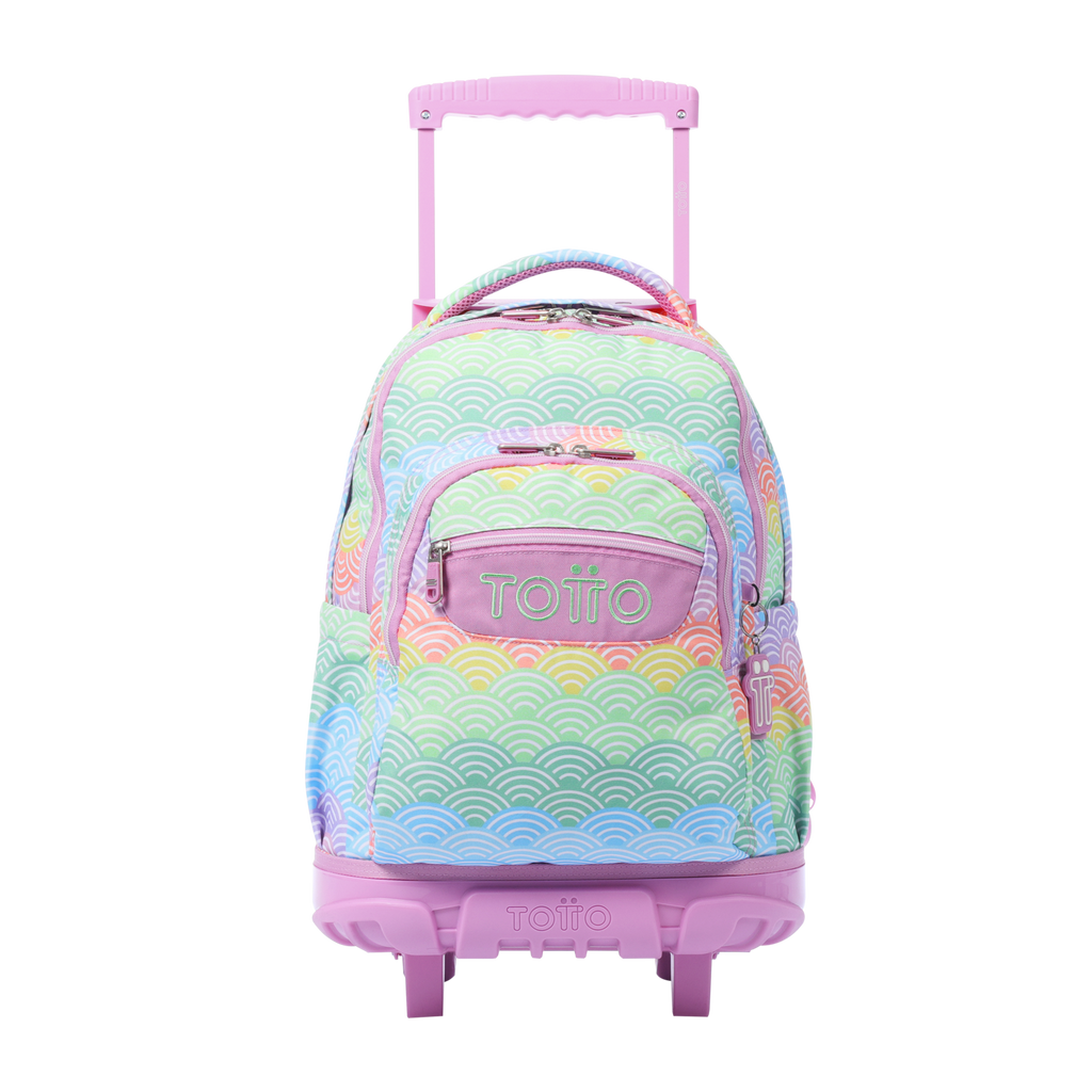 Conjunto Escolar TOTTO - Trolley Renglones 5DX + Lonchera Borrador 5DX + Estuche Sobre M1S