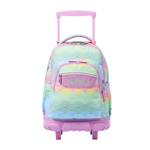 Conjunto Escolar TOTTO - Trolley Renglones 5DX + Lancheira Borrador 5DX + Estojo Sobre M1S