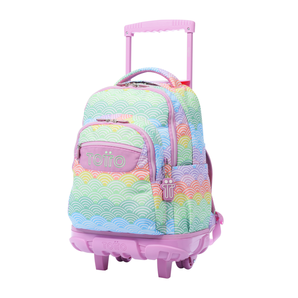 Conjunto Escolar TOTTO - Trolley Renglones 5DX + Lonchera Borrador 5DX + Estuche Sobre M1S