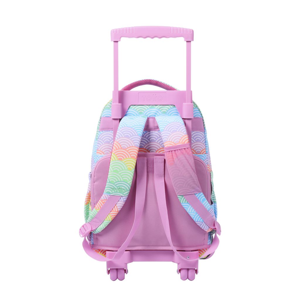 Conjunto Escolar TOTTO - Trolley Renglones 5DX + Lonchera Borrador 5DX + Estuche Sobre M1S