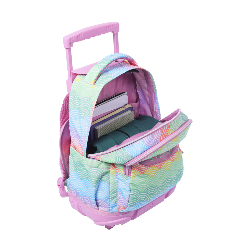 Conjunto Escolar TOTTO - Trolley Renglones 5DX + Lonchera Borrador 5DX + Estuche Sobre M1S