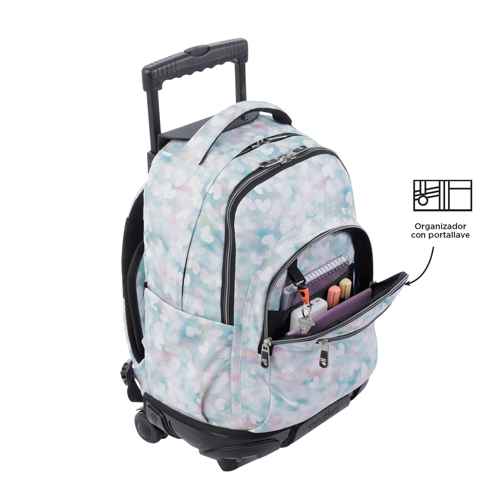 Trolley Escolar TOTTO Renglones | Mochila com Rodas para Portátil 15,4" | Vários Padrões