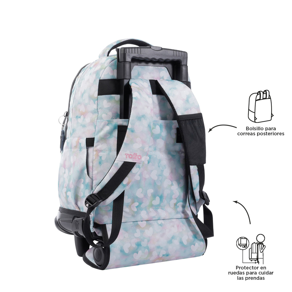 Trolley Escolar TOTTO Renglones | Mochila com Rodas para Portátil 15,4" | Vários Padrões