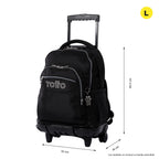 Trolley Escolar TOTTO Renglones | Mochila com Rodas para Portátil 15,4" | Vários Padrões