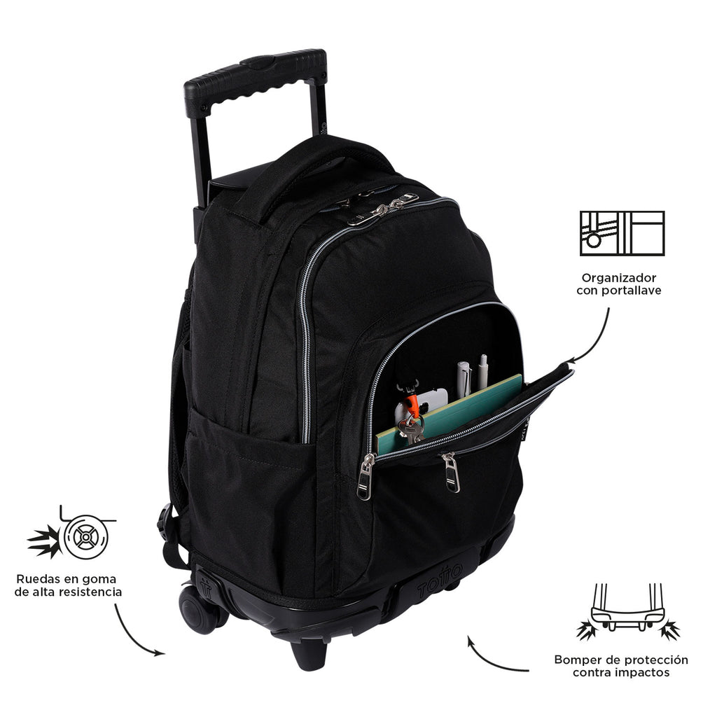 Trolley Escolar TOTTO Renglones | Mochila com Rodas para Portátil 15,4" | Vários Padrões