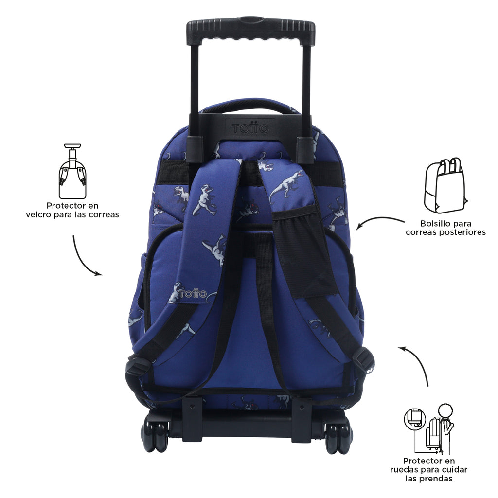 Conjunto Escolar TOTTO - Trolley Renglones + Lonchera Borrador + Estuche Tablero 9JB