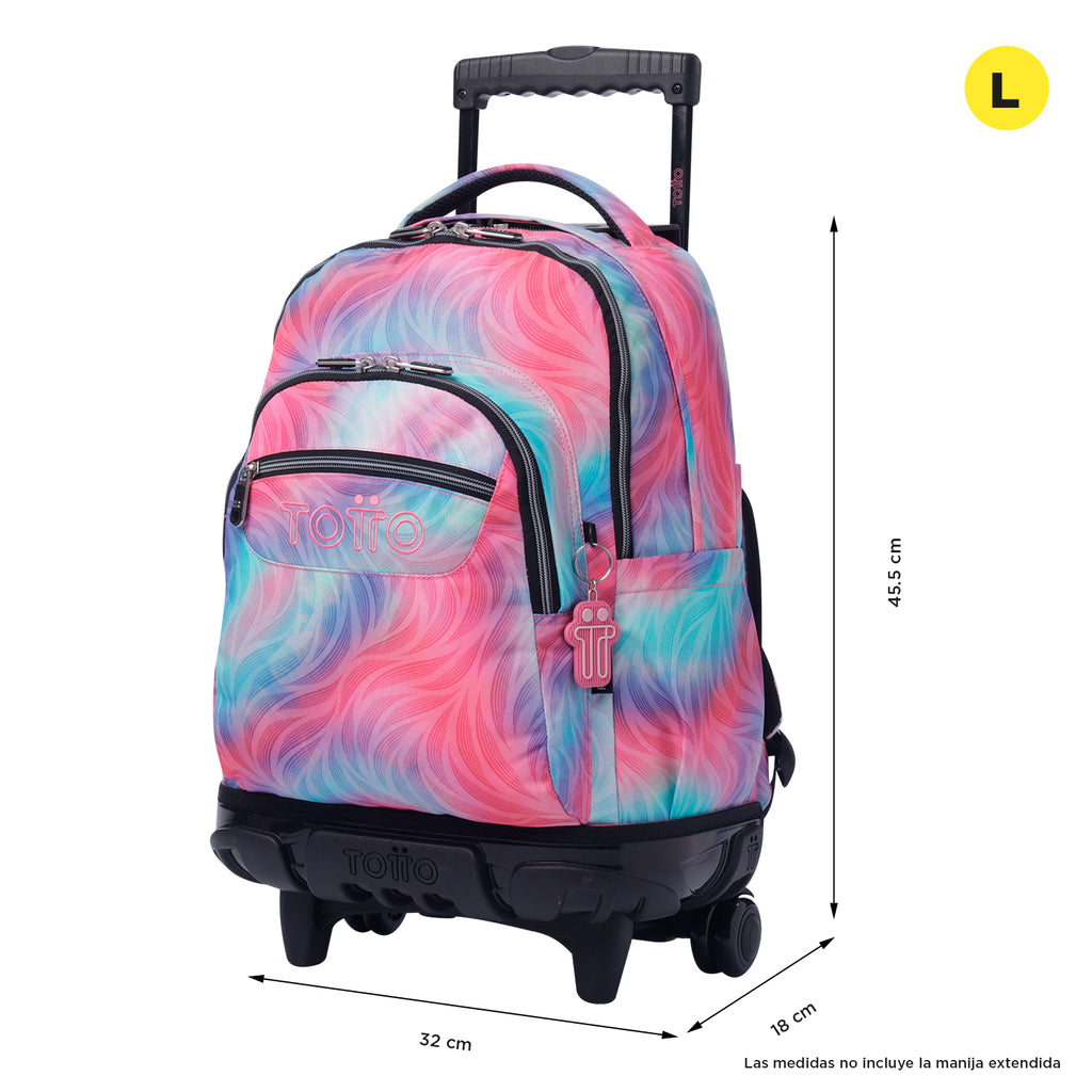 Set Escolar TOTTO - Trolley Renglones + Lonchera Pizarra + Estuche Agapec 9IZ