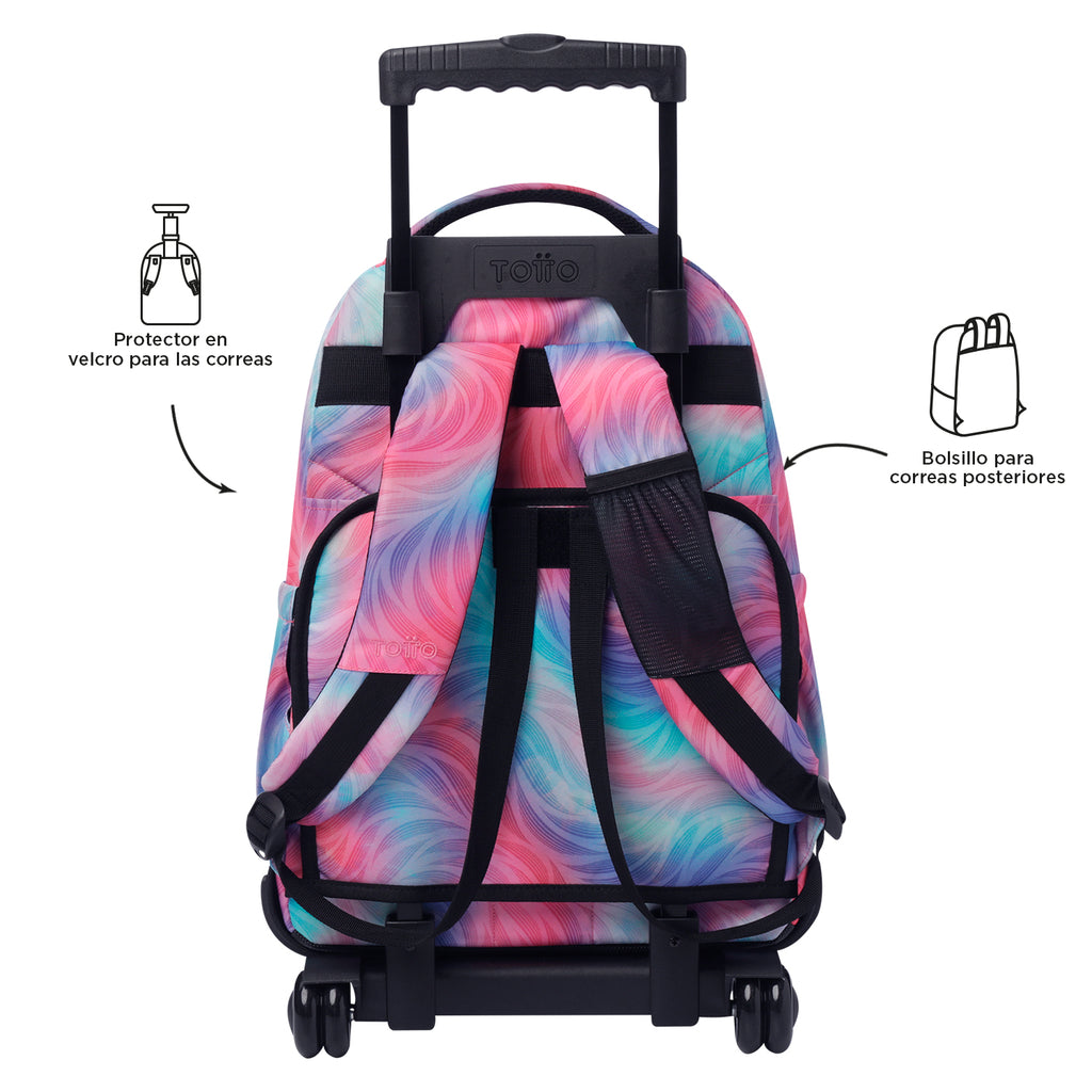 Set Escolar TOTTO - Trolley Renglones + Lonchera Pizarra + Estuche Agapec 9IZ